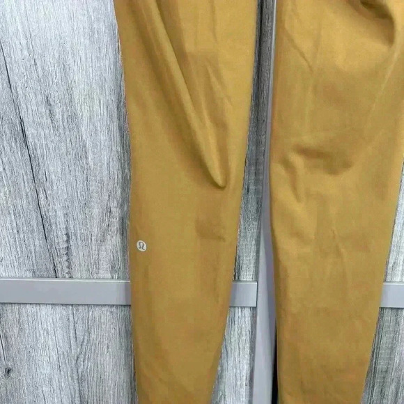 Lululemon Leggings Fast Free 6 Mustard Color High Rise Reflective Dots Sz 6 - Picture 8 of 12